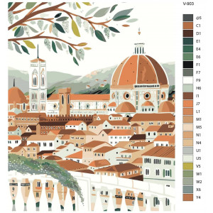 Картина по номерам "Італія. Флоренція - Собор Санта-Марія-дель-Фьоре"