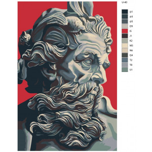 Картина по номерам "Зевс. Бог Олімпу"