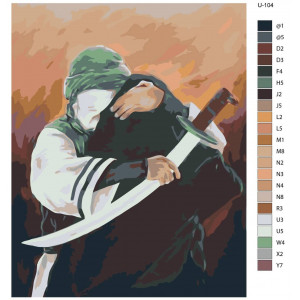 Картина по номерам "Восточные войны. Воин защищает свою мать"