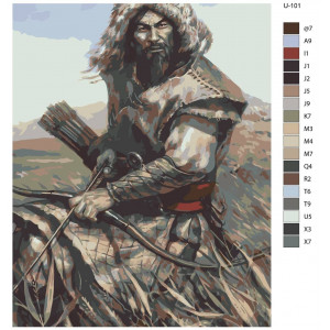 Картина по номерам "Східні війни. Монгольський воїн Кулан Гал"