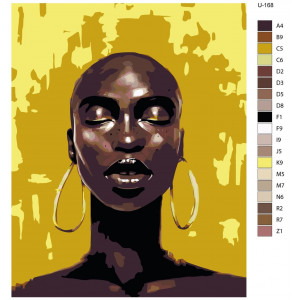 Картина по номерам "Красива африканська жінка."