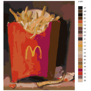 Картина по номерам "Фуд Арт. Картопля фрі від Макдональдс"