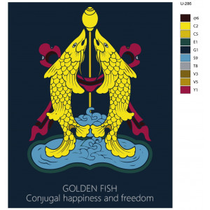 Картина по номерам "Золоті рибки (Удача та свобода)"