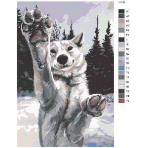 Картина по номерам "Волк в зимнем лесу"
