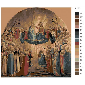 Картина по номерам "Галерея Уффіці. Репродукція картини - Коронування Марії (1432). Художник Фра Беато Анджеліко"