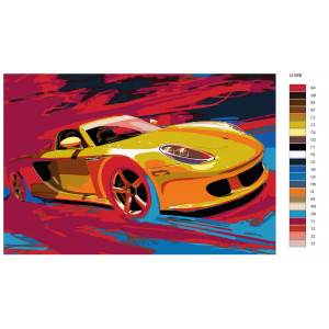 Картина по номерам "Арт Тачки. Porsche Carrera GT"