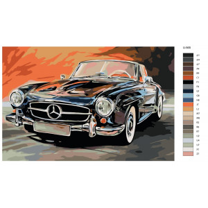 Картина по номерам "Арт Тачки. Mercedes-Benz"