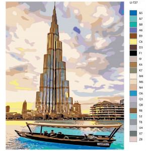 Картина по номерам "Дубай. Башта Бурдж-Халіфа"