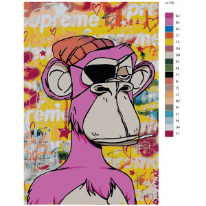 Картина по номерам "Мавпа поп-арт"