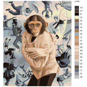 Картина по номерам "Дивовижна мавпа"