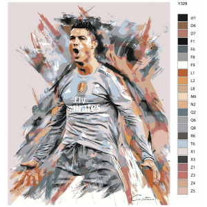 Картина по номерам "Футболіст Кріштіану Роналдо. Реал Мадрид"