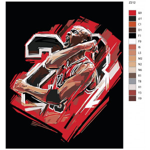 Картина по номерам "Баскетболист Майкл Джордан.Chicago Bulls"