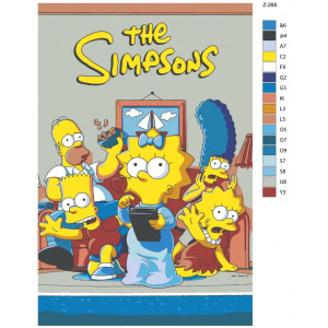 Картина по номерам "Сімпсони"