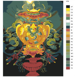 Картина по номерам "Сприятлива вібетка Тибету"