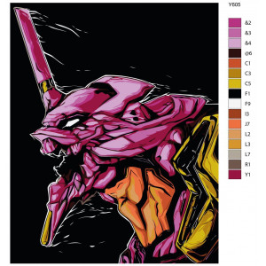 Картина по номерам "Аниме Евангелион. Робот Синдзи Икари"