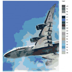 Картина по номерам "Самолет"