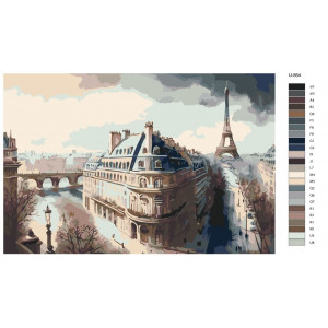 Картина по номерам "Франція. Париж - Ейфелева вежа"