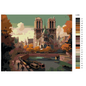 Картина по номерам "Франція. Собор Паризької Богоматері"