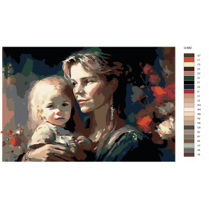 Картина по номерам "Материнство. Портрет мамы и малыша"