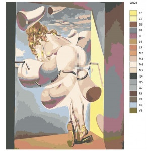 Картина по номерам "Репродукція картини – Содомське самозадоволення безневинної діви. Сальвадор Далі"