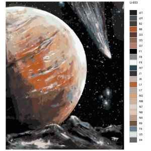 Картина по номерам "Сонячна система. Планета Марс"