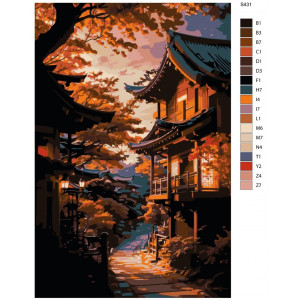 Картина по номерам "Японія. Яскраві фарби осені"