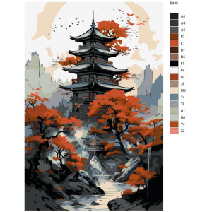 Картина по номерам "Осінь у прекрасній Японії"