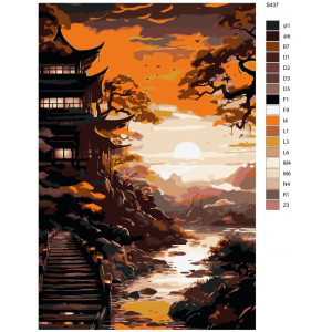 Картина по номерам "Японія - країна сонця, що сходить"