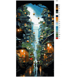 Картина по номерам "Вулиця в прекрасному Токіо"