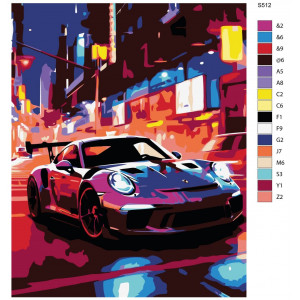Картина по номерам "Спортивні машини. Porsche (Порше)"