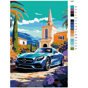 Картина по номерам "Спортивні машини. Mercedes-Benz E-Клас"