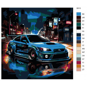 Картина по номерам "Спортивні машини. Subaru WRX STi"