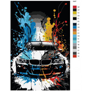 Картина по номерам "Спортивні машини. BMW"