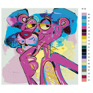 Картина по номерам "Неон. Розовая пантера"