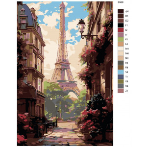 Картина по номерам "Літній квітучий Париж"