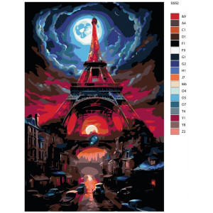 Картина по номерам "Париж арт. Фантастична Ейфелева вежа"