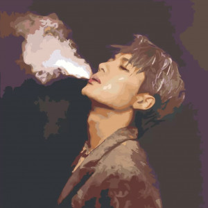 Картина по номерам "Джексон Ванг дым"