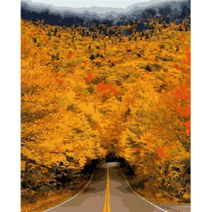 Картина по номерам "Дорога в осень"