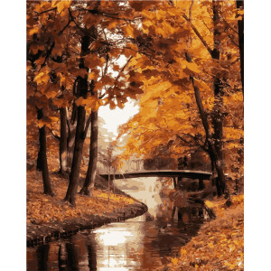 Картина по номерам "Лесной мостик"