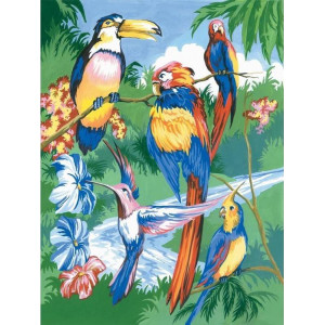 Картина по номерам "Тропические птицы"