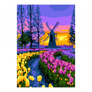 Картина по номерам "Долина тюльпанов"