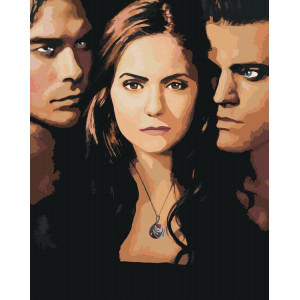 Картина по номерам "Щоденники вампіра: Деймон, Олена та Стефан 4"