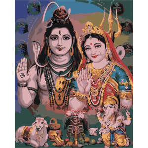 Картина по номерам "Шива и Парвати"
