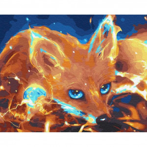 Картина по номерам "Огненная лиса"