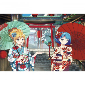 Картина по номерам "Аниме. Девушки в кимоно"