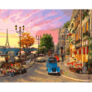 Картина по номерам "Паризький захід сонця"