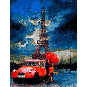 Картина по номерам "Паризький дощ"