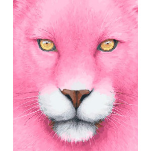 Картина по номерам "Рожевий леопард"