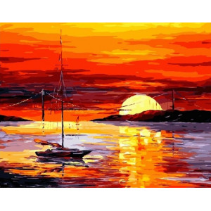 Картина по номерам "Неймовірний захід сонця"