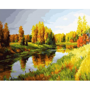 Картина по номерам "Осенняя река"